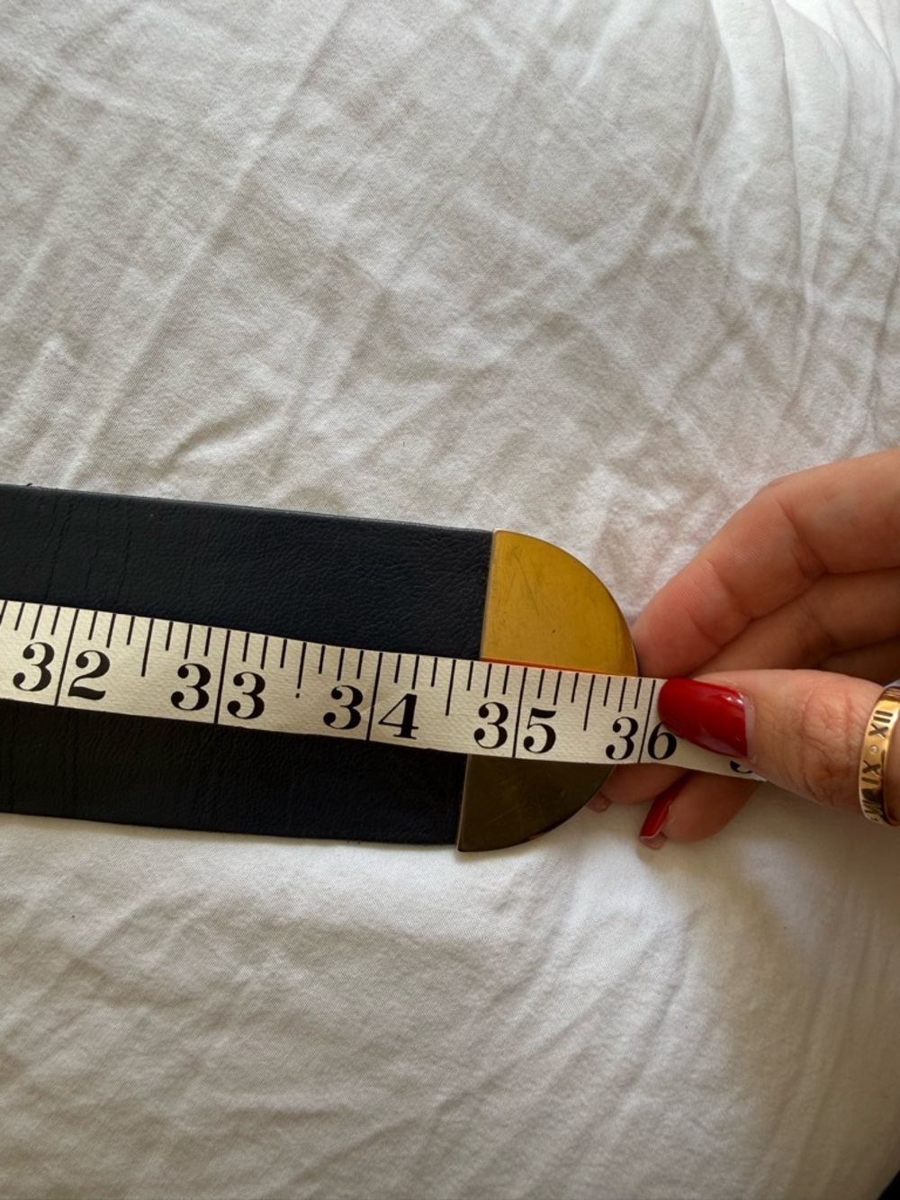 Christian Dior Vintage Blue Leather Waist Belt with Gold Square Buckle Accent - Picture 10 of 13